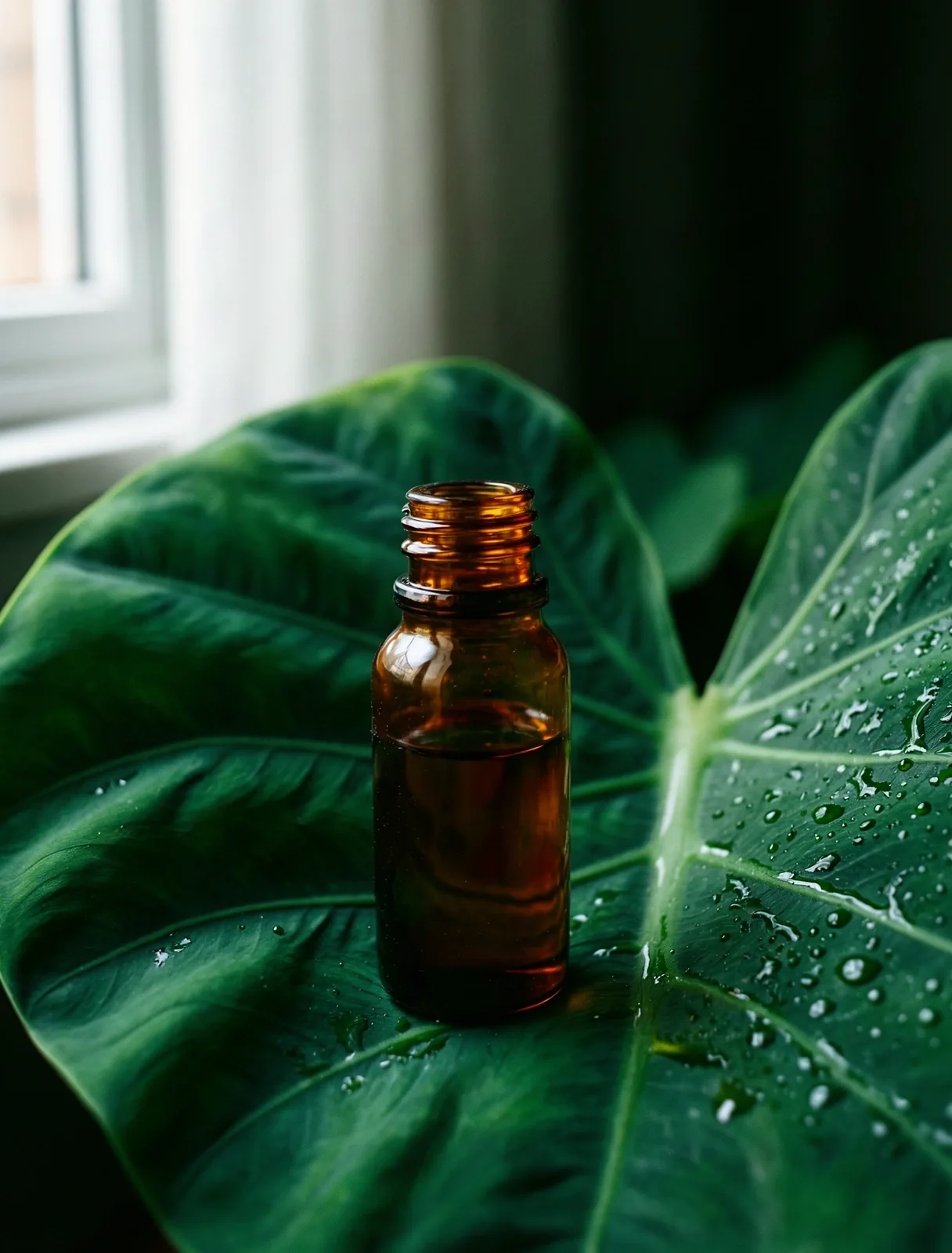 Natural botanical extracts in dark glass